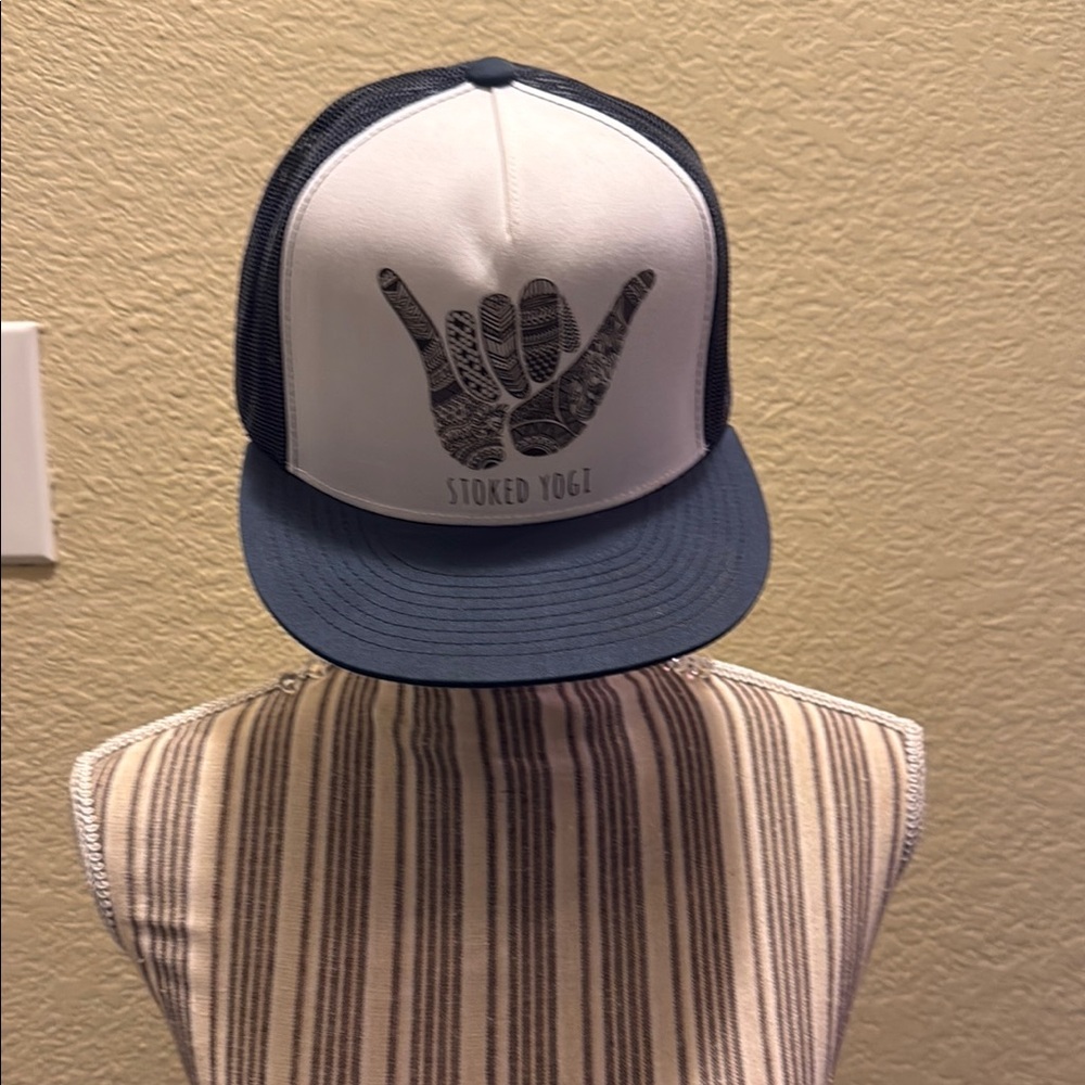 Blue and White Trucker Hat
